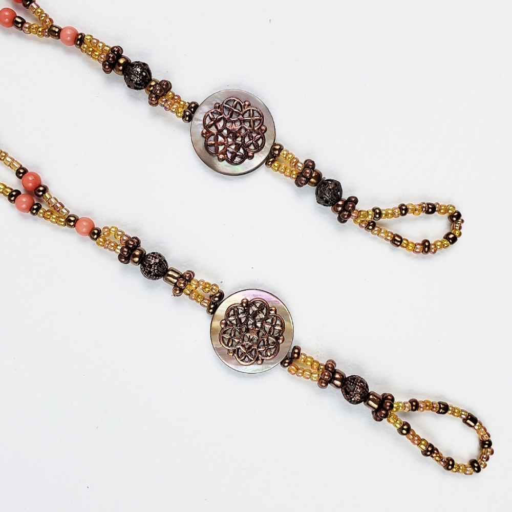 Avon Bead & Shell Foot/Toe Jewelry Anklet Set